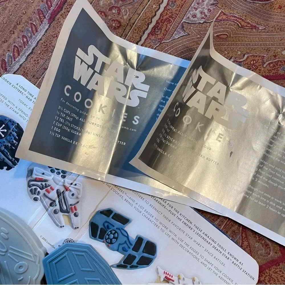 Star Wars Williams Sonoma cookie cutters press Yoda space ships Vader total 8